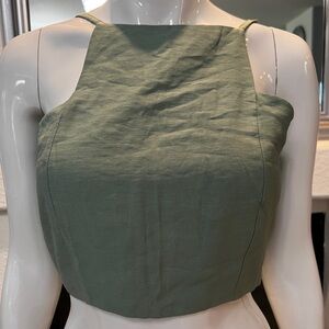Chocolate Olive Green Tank Top